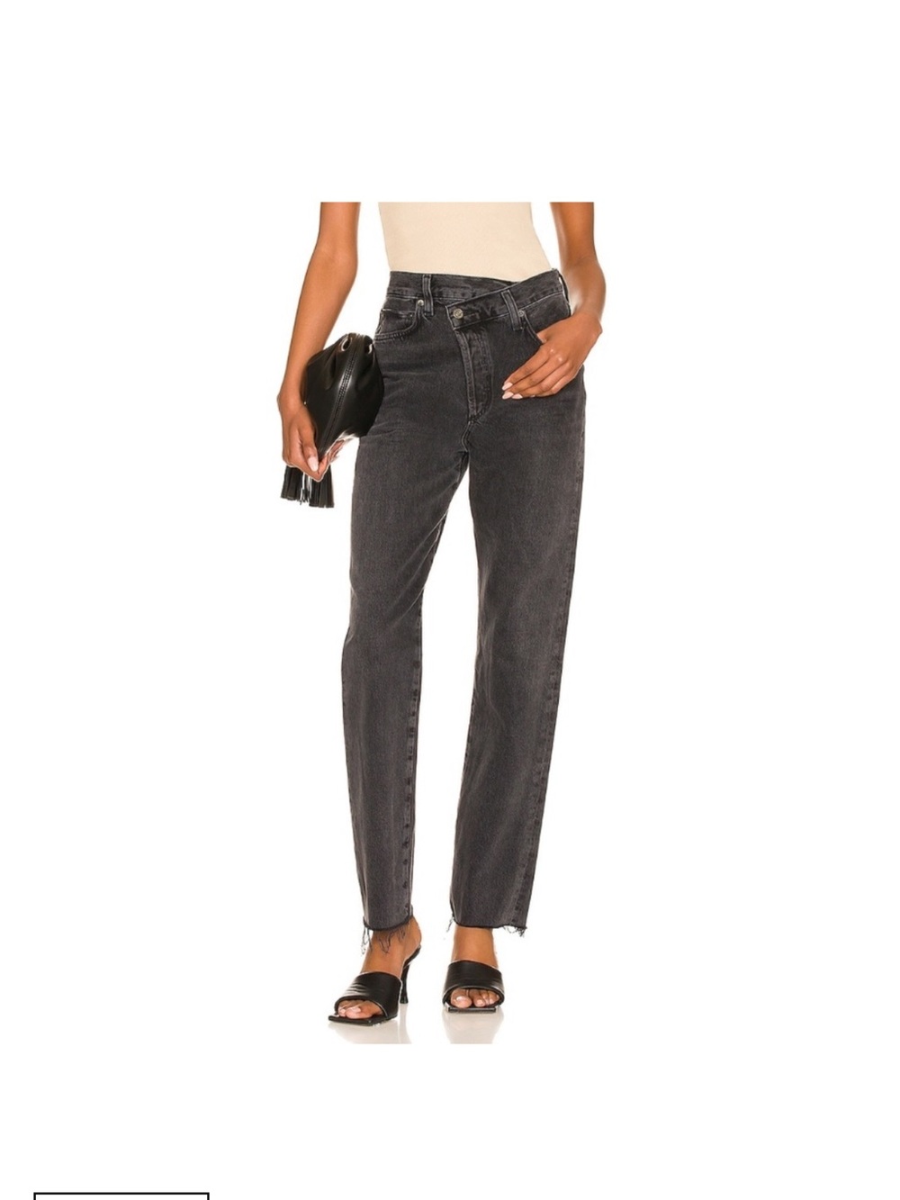 Agolde Criss Cross Straight Jeans in Shambles Organic Cotton